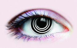 THEATRICAL CONTACT LENSES -  HYNOTIZED - BLACK AND WHITE (90 DAYS) 22789