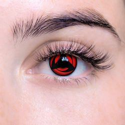 THEATRICAL CONTACT LENSES -  KAKASHI - RED AND BLACK (90 DAYS) 09.053