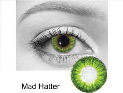THEATRICAL CONTACT LENSES -  MAD HATTER - GREEN AND BLACK (90 DAYS) 09.013