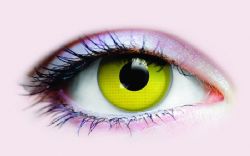 THEATRICAL CONTACT LENSES -  RAVEN - YELLOW (90 DAYS)