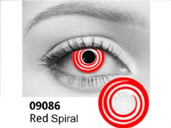 THEATRICAL CONTACT LENSES -  RED SPIRAL (90 DAYS) 09.086
