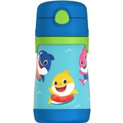 THERMOS -  BABY SHARK BOTTLE WITH PUSH BUTTON (10OZ)