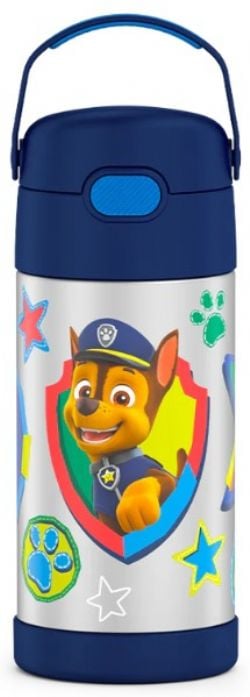 THERMOS -  BOTTLE WITH PUSH BUTTON 12OZ -  PAW PATROL