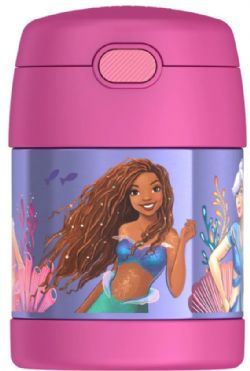 THERMOS -  FOOD CONTAINER WITH PUSH BUTTON 10OZ -  LITTLE MERMAID