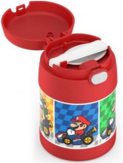 THERMOS -  FOOD CONTAINER WITH PUSH BUTTON 10OZ -  MARIO KART