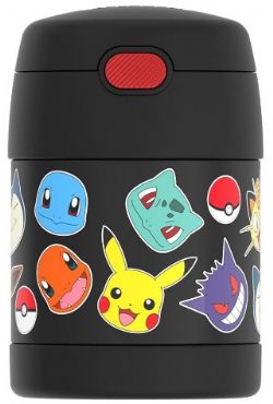 THERMOS -  FOOD CONTAINER WITH PUSH BUTTON 10OZ -  POKEMON