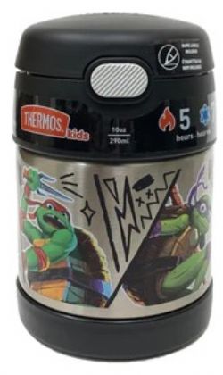 THERMOS -  FOOD CONTAINER WITH PUSH BUTTON 10OZ -  TEENAGE MUTANT NINJA TURTLES