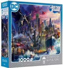 THOMAS KINKADE -  SHOWDOWN AT GOTHAM PIER (1000 PIECES) -  JUSTICE LEAGUE