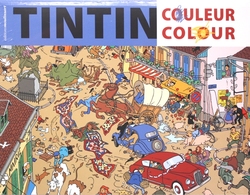 TINTIN -  ALBUM À COLORIER 29 VISUELS (BLEU)