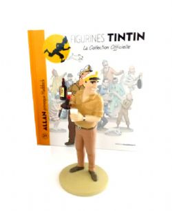 TINTIN -  ALLAN PROVOQUE HADDOCK FIGURE + BOOKLET + PASSPORT (4.5