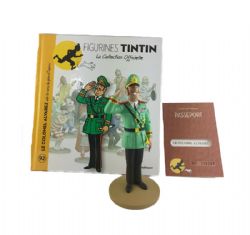 TINTIN -  COLONEL ALVAREZ FIGURE + BOOKLET + PASSPORT (4.5