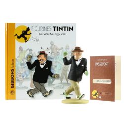 TINTIN -  GIBBONS FIGURE + BOOKLET + PASSPORT (4.5