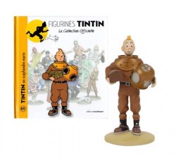 TINTIN -  HARD HAT DIVING OUTFIT TINTIN FIGURE + BOOKLET + PASSPORT (4.5
