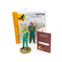 TINTIN -  HERGÉ FIGURE + BOOKLET + PASSPORT (4.5