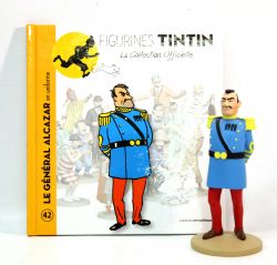 TINTIN -  LE GÉNÉRAL ALCAZAR EN UNIFORME FIGURE + BOOKLET + PASSPORT (4.5