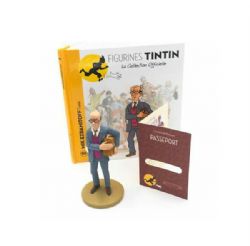 TINTIN -  MIK EZDANITOFF FIGURE + BOOKLET + PASSPORT (4.5
