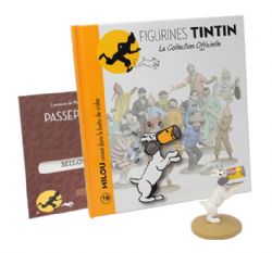 TINTIN -  MILOU STUCK INSIDE THE CRAB TIN FIGURE + BOOKLET + PASSPORT (4.5