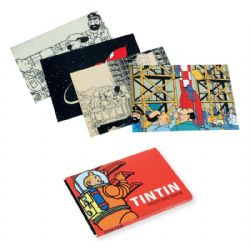 TINTIN -  MOON THEMED POSTCARDS BOOK