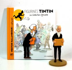 TINTIN -  NESTOR HALAMBIQUE LE SIGILLOGRAPHE FIGURE + BOOKLET + PASSPORT (4.5