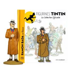 TINTIN -  RAMON BADA EN FILATURE FIGURE + BOOKLET + PASSPORT (4.5