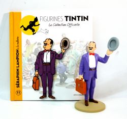 TINTIN -  SÉRAPHIN LAMPION À LA MALLETTE FIGURE + BOOKLET + PASSPORT (4.5