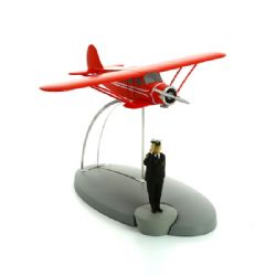 TINTIN -  USED FIGURINE - THE HALAMBIQUE TEACHER'S PLANE IN THE OTTOKAR SCEPTER WITH FIGURE AND BOOKLET -  AVION 42