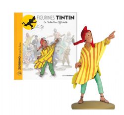 TINTIN -  ZORRINO FIGURE + BOOKLET + PASSPORT (4.5