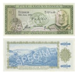 TONGA -  1 PA'ANGA 1989 (UNC) 19C