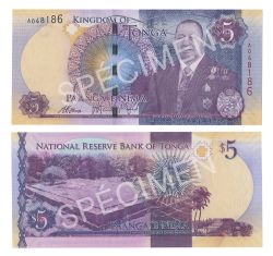 TONGA -  5 PA'ANGA 2015 (UNC) 45