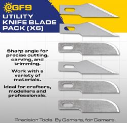 TOOLS -  UTILITY KNIFE BLADE PACK (6) -  GF9