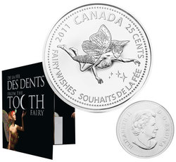 TOOTH FAIRY -  TOOTH FAIRY CARD WITH 25-CENT COIN -  2011 CANADIAN COINS 01