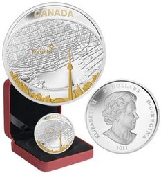 TORONTO CITY MAP -  2011 CANADIAN COINS