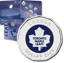 TORONTO MAPLE LEAFS -  TORONTO MAPLE LEAFS GIFT SET -  2008 CANADIAN COINS