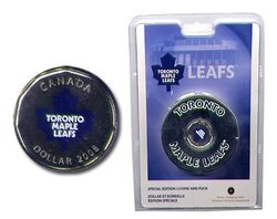 TORONTO MAPLE LEAFS -  TORONTO MAPLE LEAFS LOGO IN A HOCKEY PUCK -  2008 CANADIAN COINS