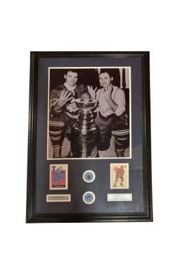 TORONTO MAPPLE LEAFS -  FRANK MAHOVLICH & RED KELLY AUTOGRAPHED FRAME PHOTO