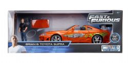 TOYOTA -  BRIAN'S SUPRA WITH BRIAN 1/24 - ORANGE -  FAST AND FURIOUS