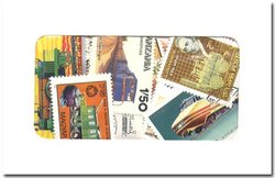 TRAINS -  100 ASSORTED STAMPS - TRAINS