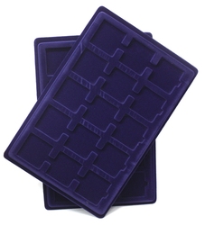 TRAYS -  SET OF 2 BLUE COIN TRAYS FOR QUADRUM CAPSULE (2X2