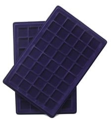 TRAYS -  SET OF 2 BLUE TRAYS FOR 40 COINS OF 27 MM IN CAPSULES