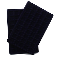 TRAYS -  SET OF 2 BLUE TRAYS FOR 45 COINS OF 24 MM IN CAPSULES