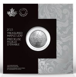 TREASURED SILVER MAPLE LEAVES -  1 OUNCE FINE SILVER MAPLE LEAF -  2023 CANADIAN COINS 01