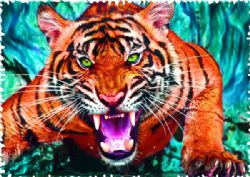 TREFL -  FACING A TIGER (600 PIECES) -  CRAZY SHAPES!