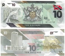 TRINIDAD AND TOBAGO -  10 DOLLAR 2020 (UNC) 62