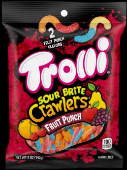 TROLLI -  SOUR BRITE CRAWLERS - FRUIT PUNCH (5 OZ)