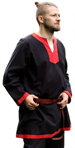 TUNICS -  MEDIEVAL TUNIC - BLACK AND RED