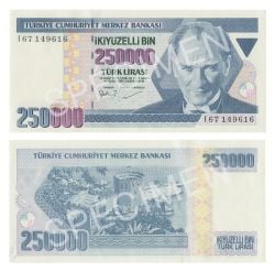 TURKEY -  250 000 LIRA 1970 (1998) (UNC) 211