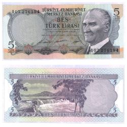 TURKEY -  5 LIRA 1930 (1968) (UNC)