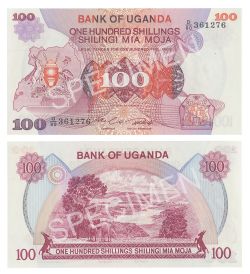 UGANDA -  100 SHILLINGS 1982 (UNC) 19B