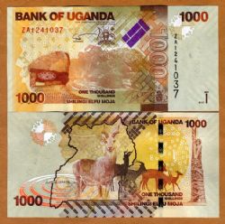 UGANDA -  1000 SHILLINGS 2015 (UNC) 49D