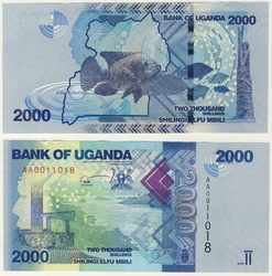 UGANDA -  2000 SHILLINGS 2010 (UNC) 50